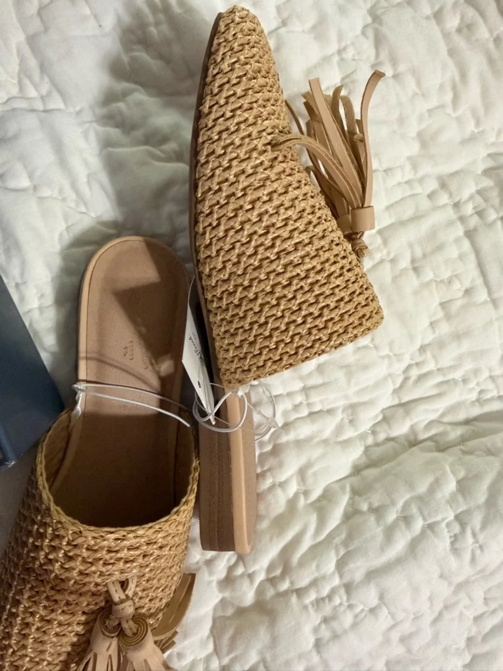 Universal Thread Woven Tassel Slide Mules in Natural - Picture 2 of 4